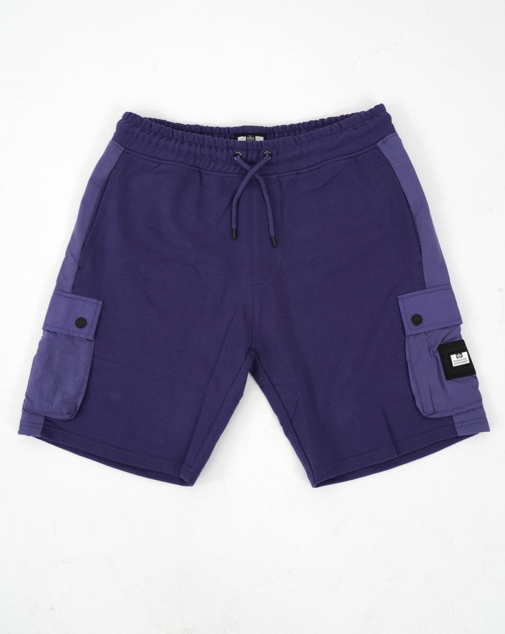 Weekend Offender Cargo Sweat Shorts Purple Ink