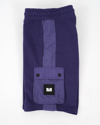 Weekend Offender Cargo Sweat Shorts Purple Ink