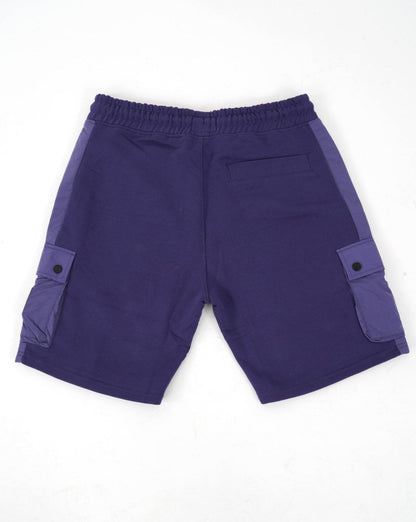 Weekend Offender Cargo Sweat Shorts Purple Ink