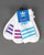 Adidas Originals Mid Cut Crew Socks 3 Pack White/Blue/Purple