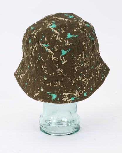 Lyle & Scott Cotton Twill Bucket Hat Splatter Olive