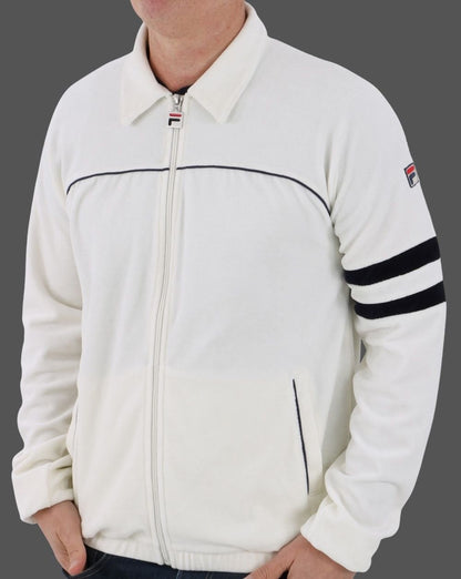 Fila Vintage Sammy-Frankie Velour Track Top Off White/Navy