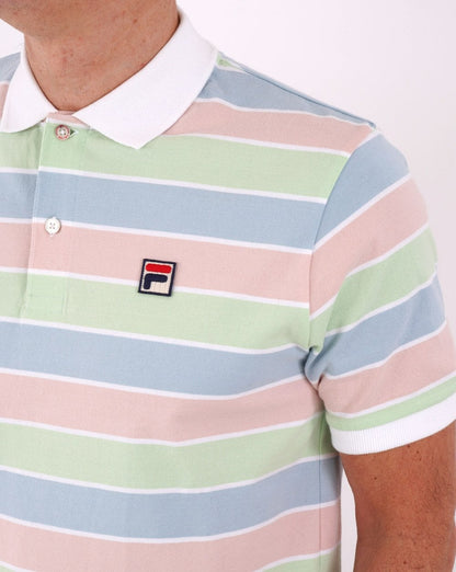 Fila Vintage Pastels Polo Shirt Pink/Mint/Sky