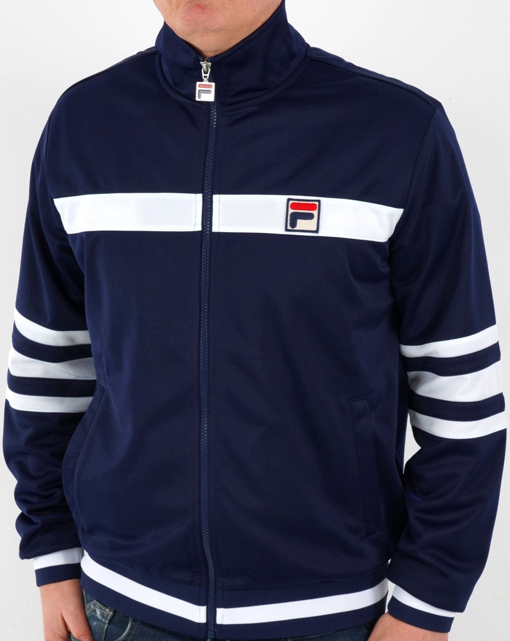 Fila Vintage Courto Track Top Navy/white