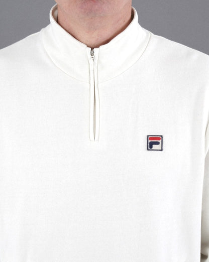 Fila Vintage Raffy 1/4 Zip Sweat Off White
