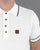 Trojan Textured Knit Polo Shirt Ecru
