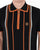 Trojan Striped Knit Polo Shirt Black