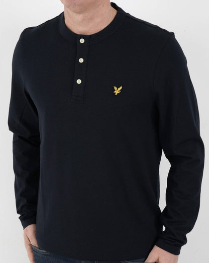 Lyle & Scott Long Sleeve Henley T-shirt Navy