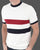 Trojan Striped Knitted T Shirt Ecru
