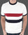 Trojan Striped Knitted T Shirt Ecru
