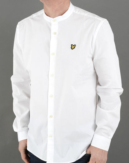 Lyle & Scott Grandad Collar Shirt White