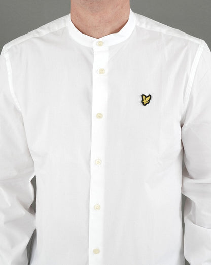 Lyle & Scott Grandad Collar Shirt White