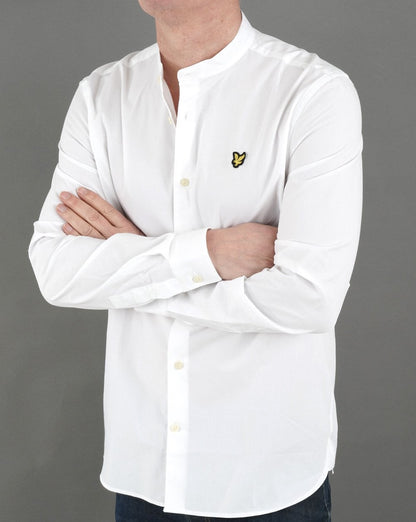 Lyle & Scott Grandad Collar Shirt White