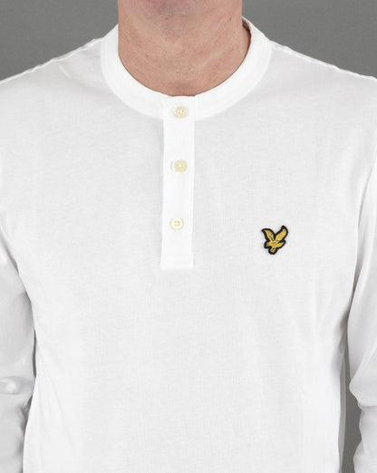 Lyle & Scott Long Sleeve Henley T-shirt White