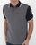 Trojan Geometrical Panel Polo Shirt Navy