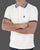 Trojan Chequerboard Trim Polo Shirt Ecru