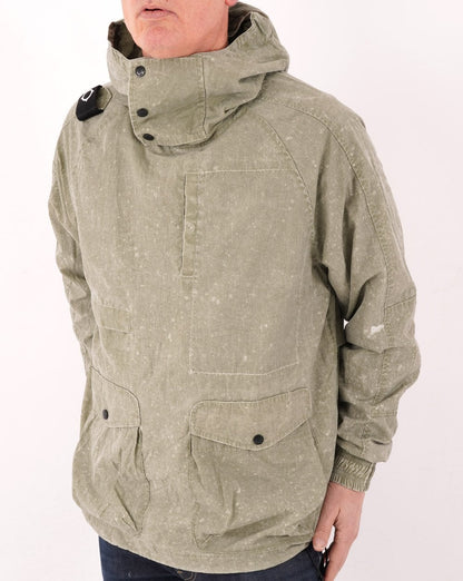 MA.STRUM Acid Wash Smock Green