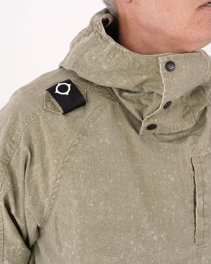 MA.STRUM Acid Wash Smock Green