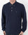 Pretty Green Poplin Long Sleeve Polo Navy
