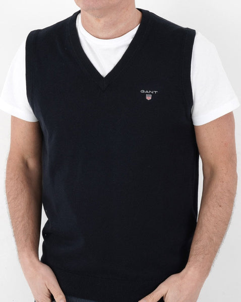 Gant V-neck Tank Top Navy