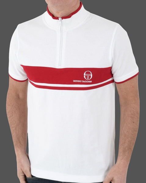 Sergio Tacchini Masters 1/4 Zip Polo White/Red