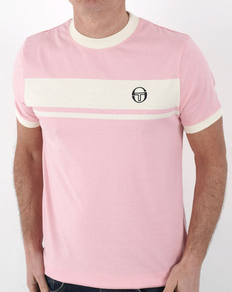 Sergio Tacchini Masters T Shirt Pink/Cream