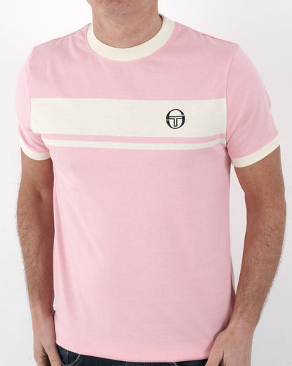 Sergio Tacchini Masters T Shirt Pink/Cream
