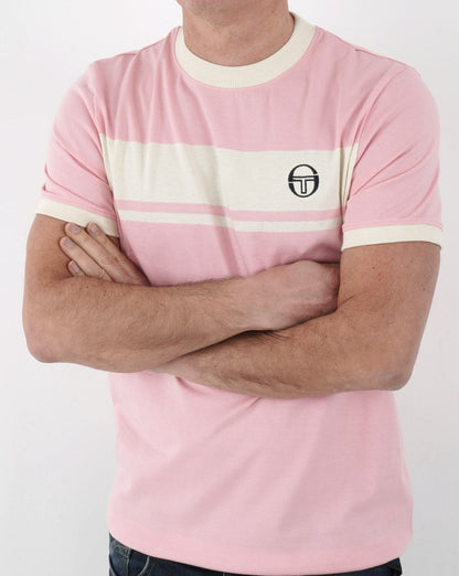 Sergio Tacchini Masters T Shirt Pink/Cream