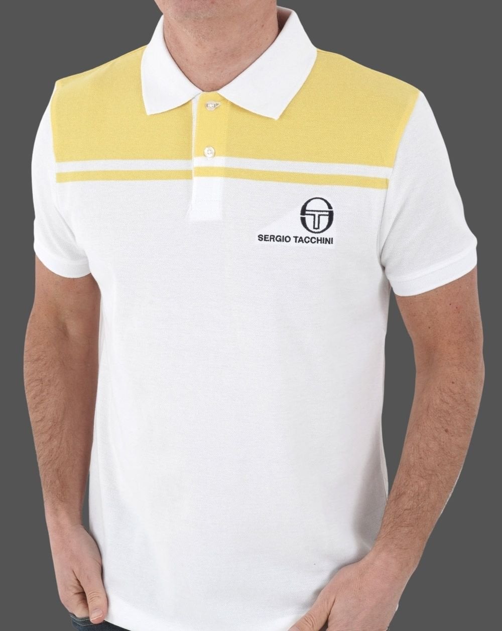 Sergio Tacchini New Young Line Polo Shirt White/Yellow