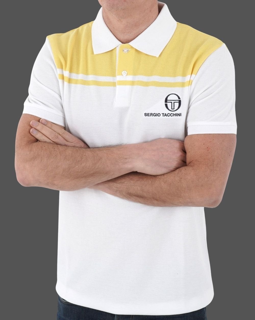Sergio Tacchini New Young Line Polo Shirt White/Yellow