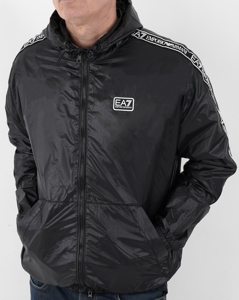 Emporio Armani EA7 Tape Logo Jacket Black
