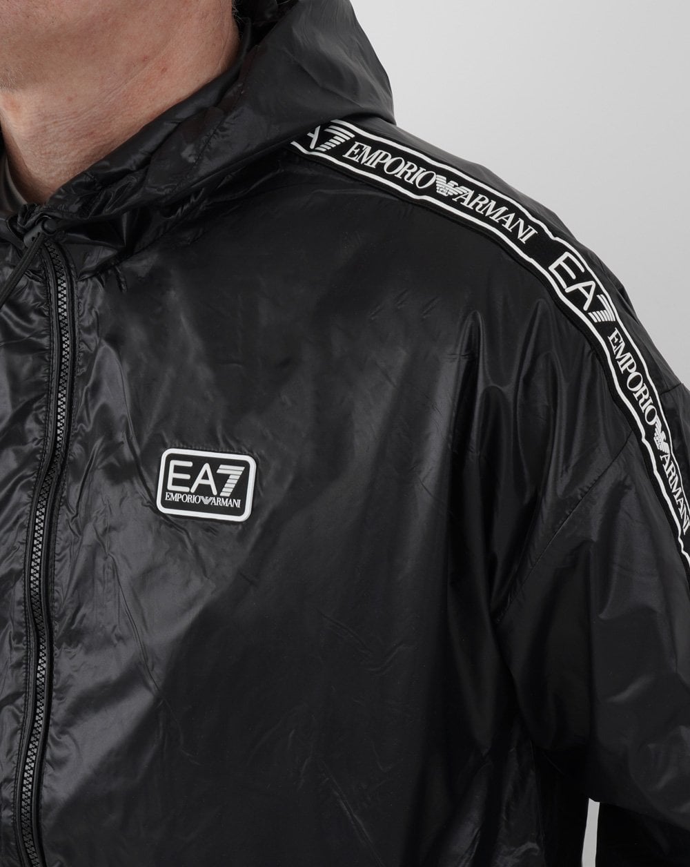 Emporio Armani EA7 Tape Logo Jacket Black