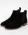 London Brogues Suede Chelsea Boot Black
