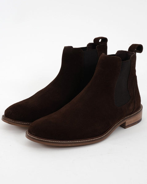 London Brogues Suede Chelsea Boot in Brown