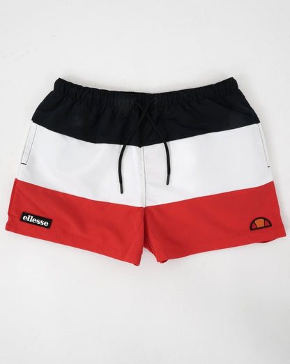Ellesse Cielo Swim Shorts Black/White/Red