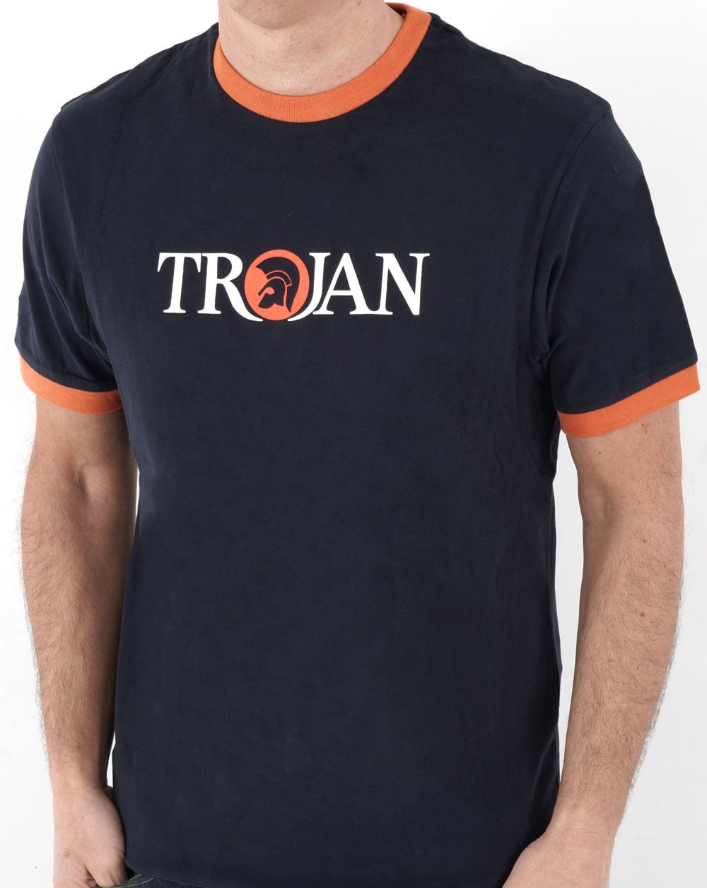 Trojan Helmet Logo T-shirt Navy