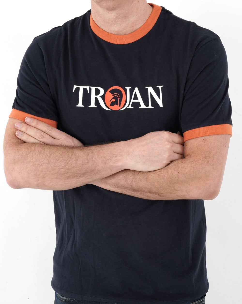 Trojan Helmet Logo T-shirt Navy