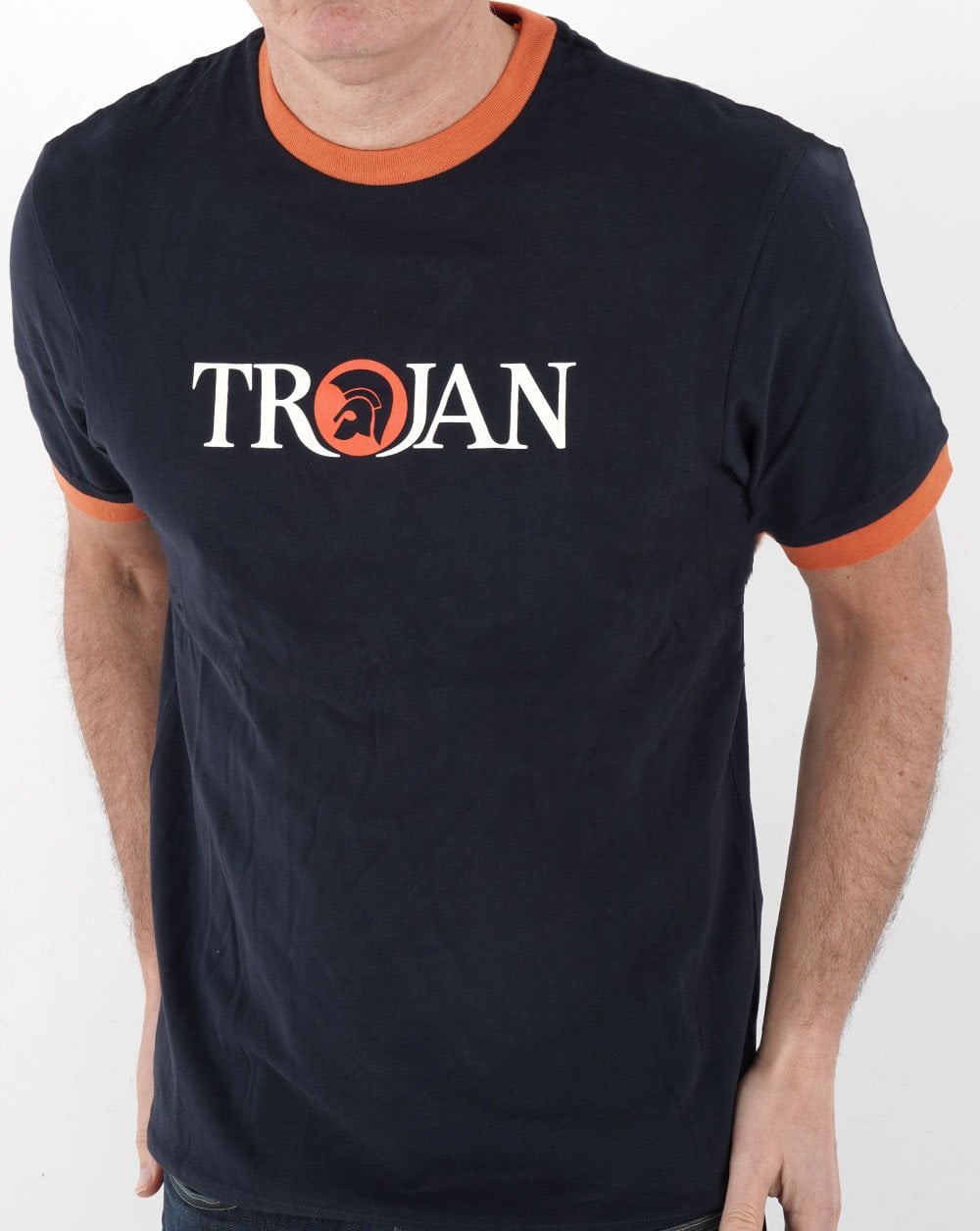 Trojan Helmet Logo T-shirt Navy