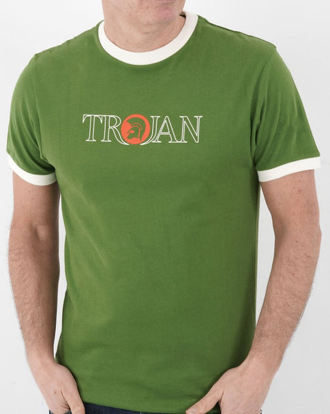 Trojan Outline Logo T-shirt Green