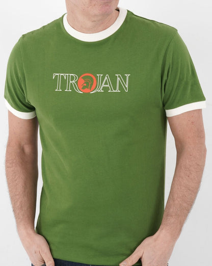 Trojan Outline Logo T-shirt Green