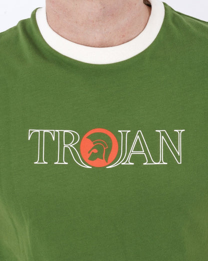 Trojan Outline Logo T-shirt Green