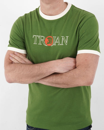 Trojan Outline Logo T-shirt Green