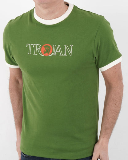 Trojan Outline Logo T-shirt Green