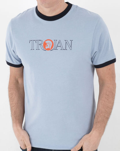 Trojan Outline Logo T-shirt Sky