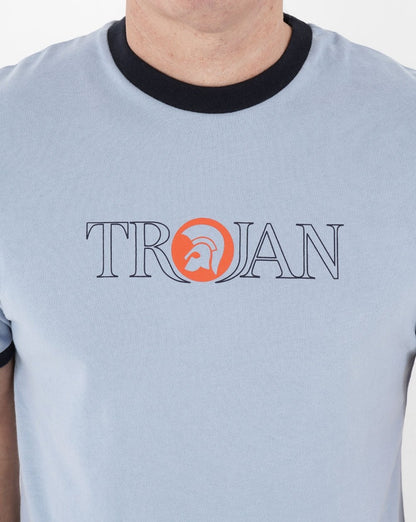 Trojan Outline Logo T-shirt Sky
