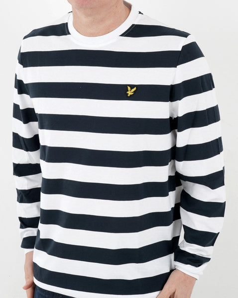 Lyle & Scott Long Sleeve Stripe T-shirt Dark Navy