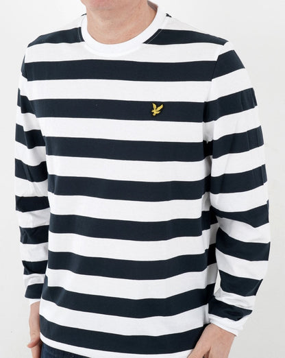 Lyle & Scott Long Sleeve Stripe T-shirt Dark Navy