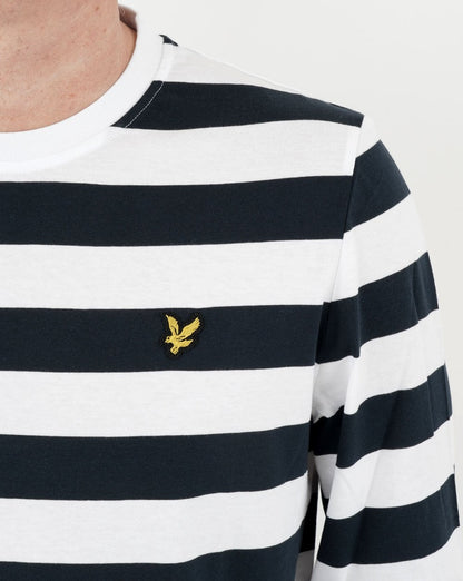 Lyle & Scott Long Sleeve Stripe T-shirt Dark Navy