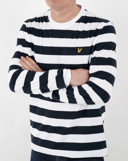 Lyle & Scott Long Sleeve Stripe T-shirt Dark Navy