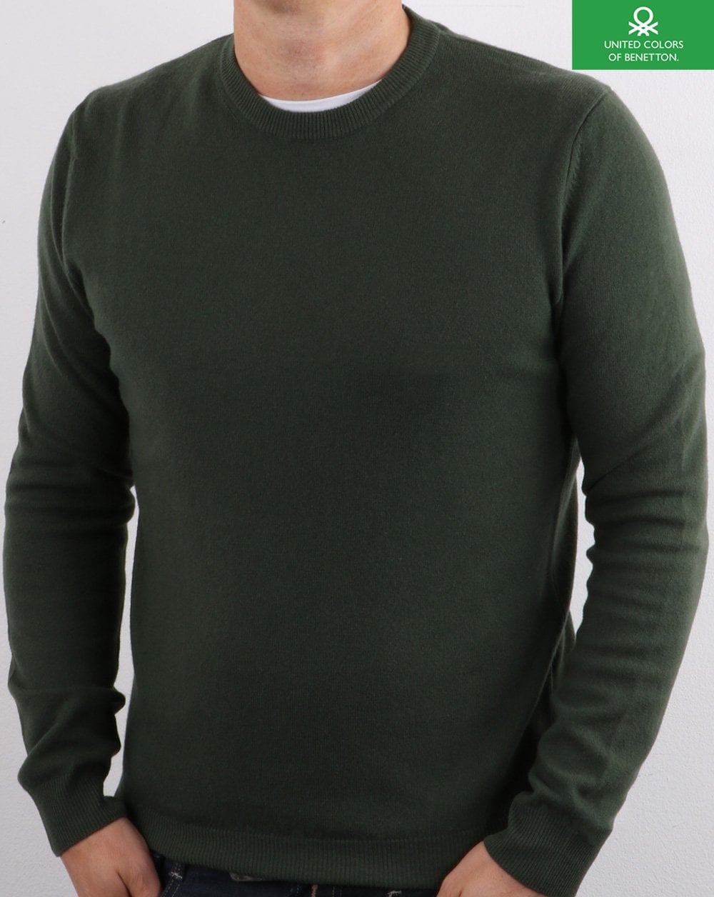 Benetton Wool Jumper Military Green